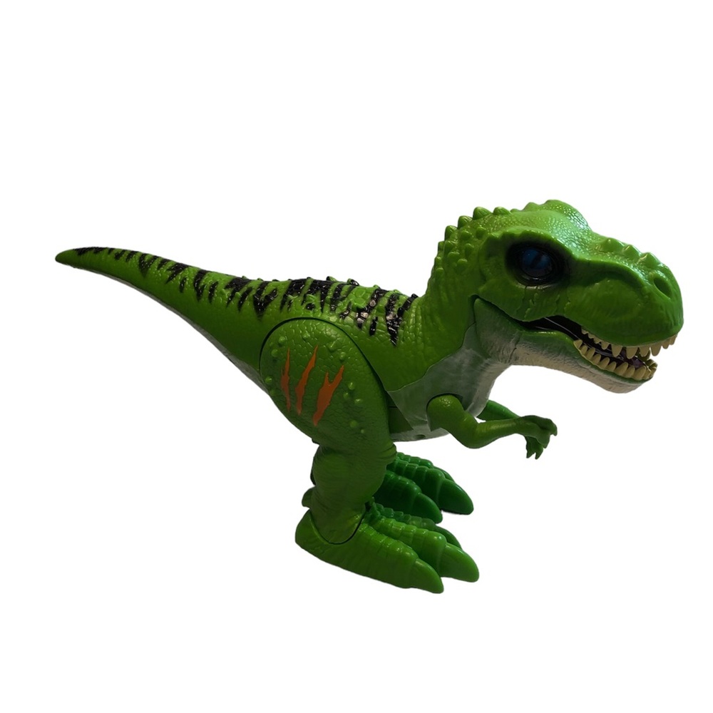 ROBO ALIVE Green T-Rex ZURU 7" Robotic Dinosaur Walks Roars Works